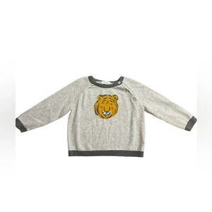 Angel Dear Baby Tiger Gray Yellow Sweater, 18-24 months